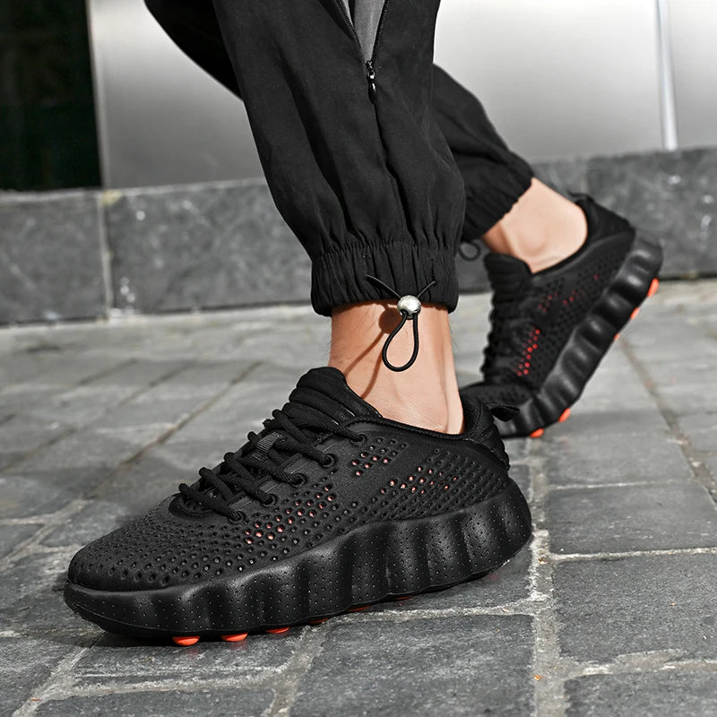 Thick-Sole Breathable Casual Sneakers