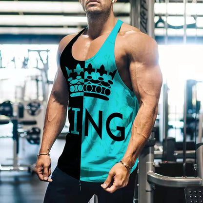 Letter Print Breathable Running Vest