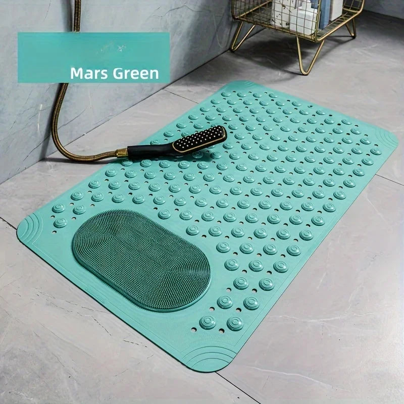 Light Blue Non-Slip PVC Bath Mat