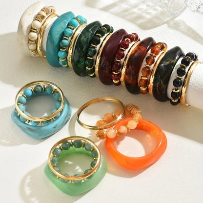 Chunky Resin Bangles Set