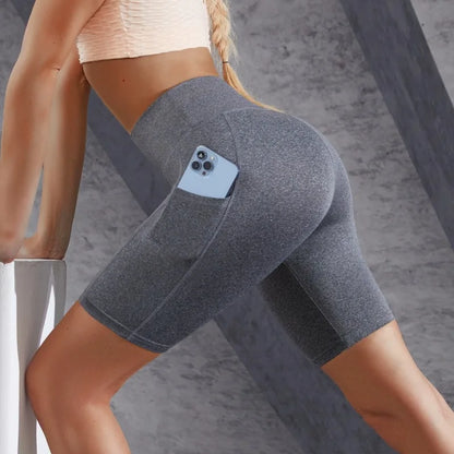 Double Pocket High-Waist Shorts