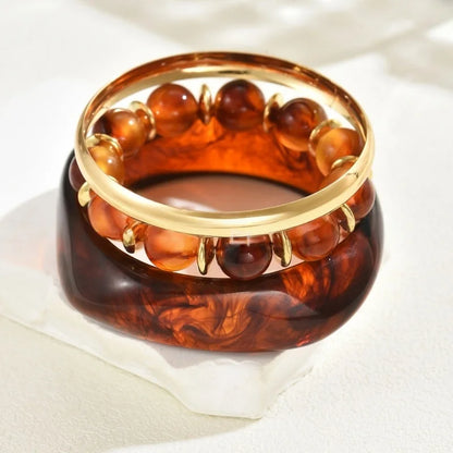 Chunky Resin Bangles Set