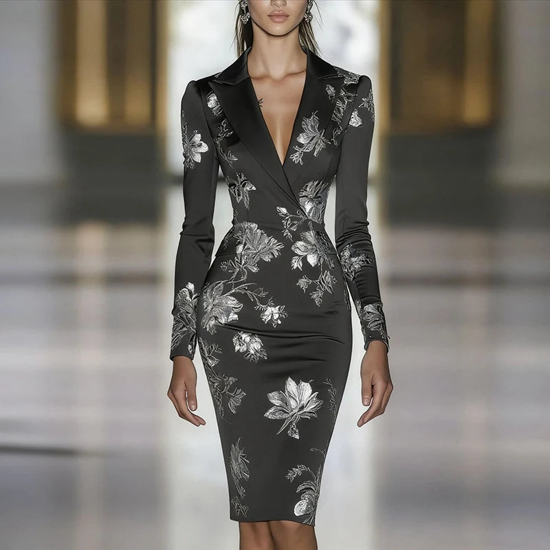 Printed Sheath Dress