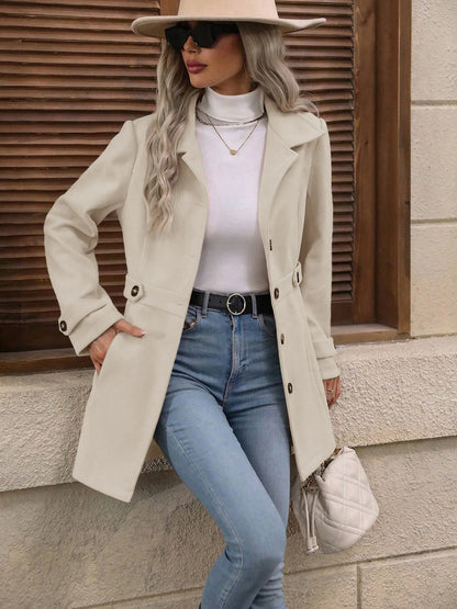 Mid-Length Tweed Coat