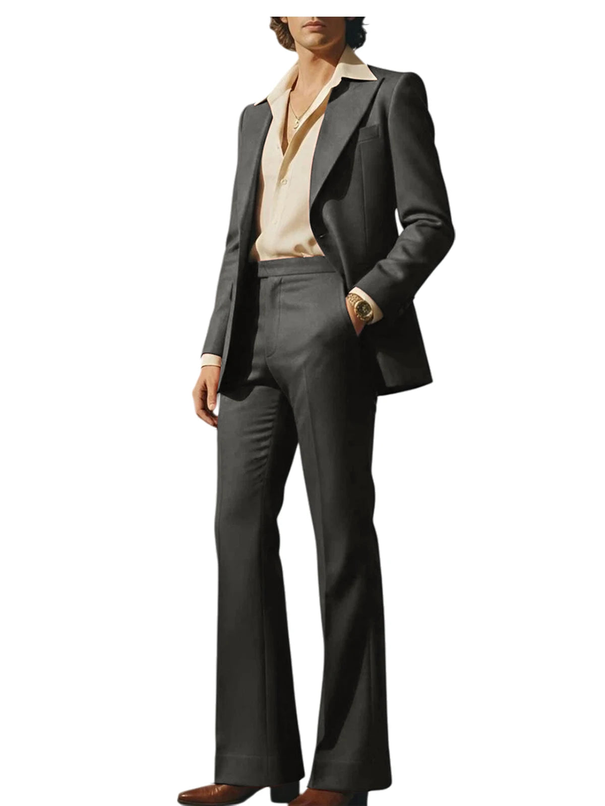 Slim Fit Peak Lapel Suit
