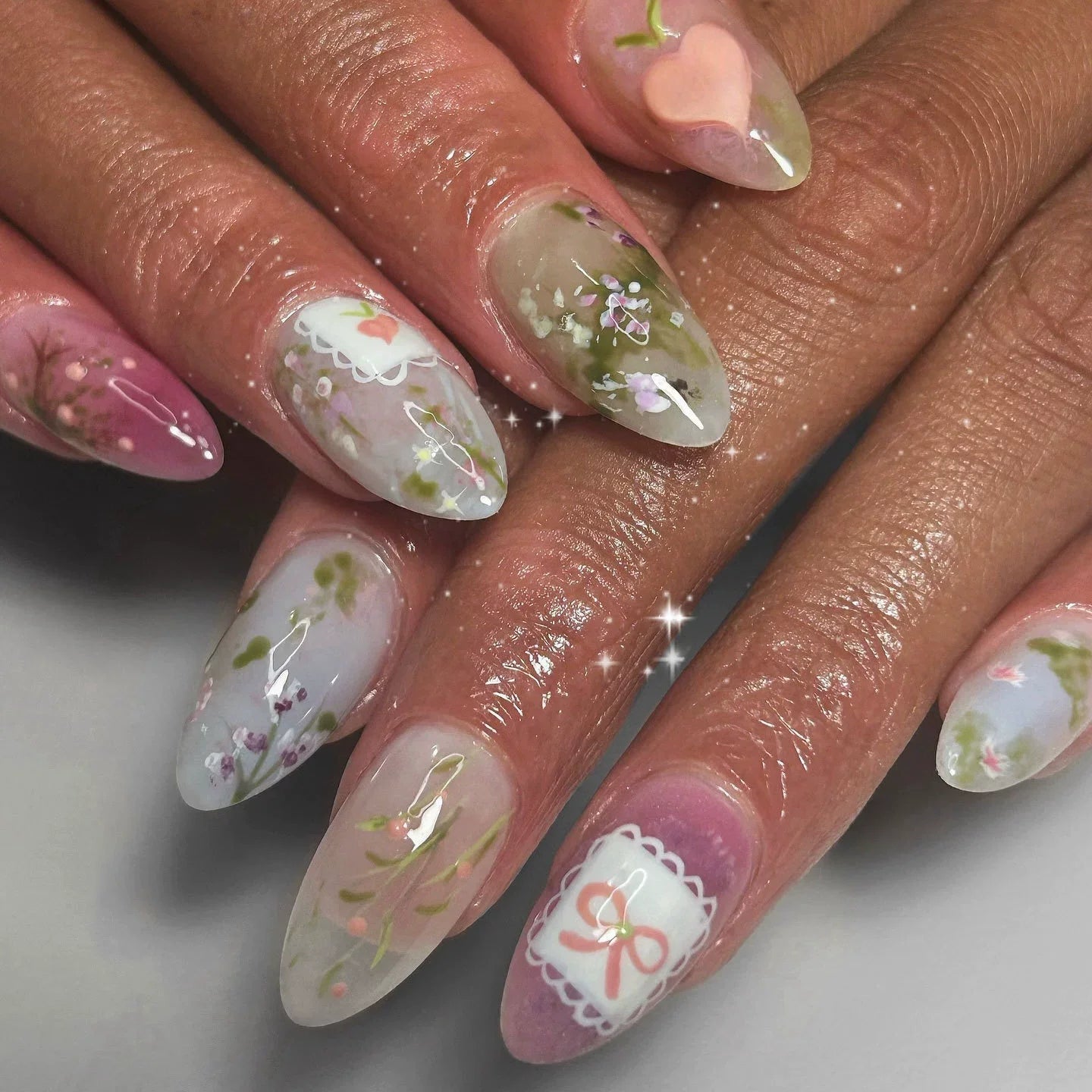Ballerina French Nail Tips
