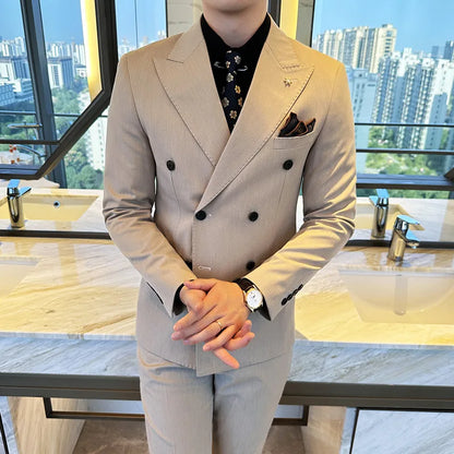 Jacket Trousers Double Breasted Suit