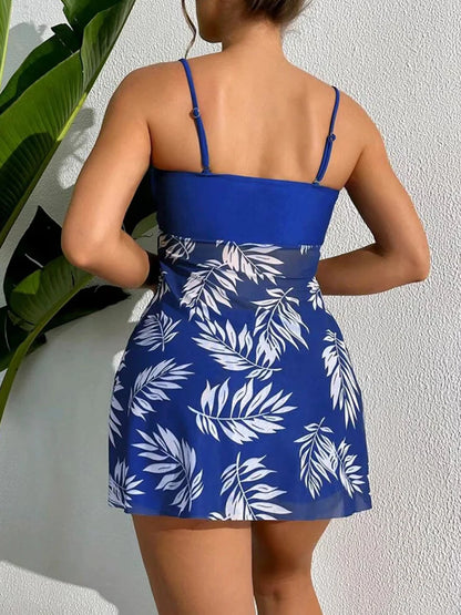 Printed Women's Tankini Swimsuit