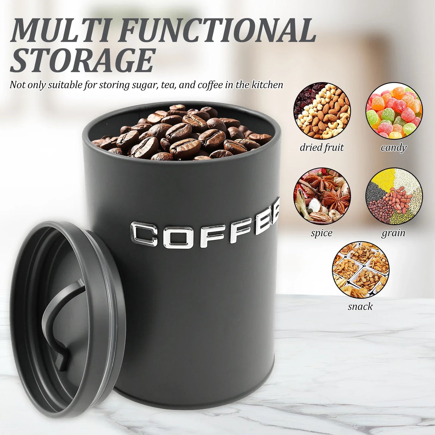Metal Modern Style Storage Jar