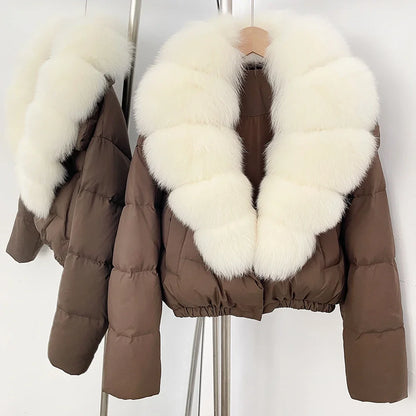 Fur Collar Duck Down Puffer Jacket