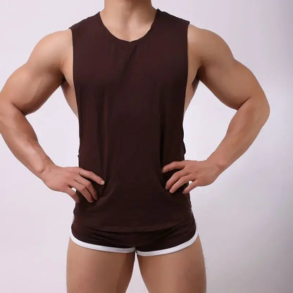 Sleeveless Undershirt Boxer Shorts Set
