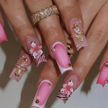 Leopard Cherry Press-On Nails