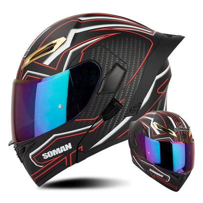 Vintage Retro Dual-Lens Modular Helmet