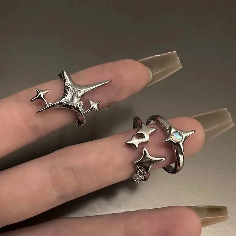 Silver Gothic Star Ring 1