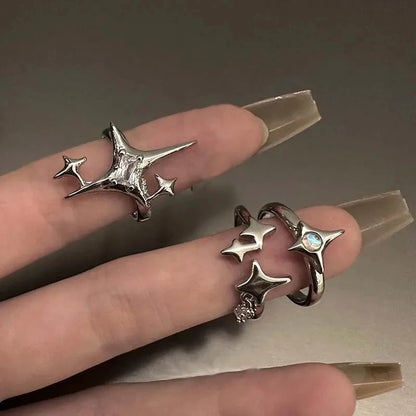 Silver Gothic Star Ring 1