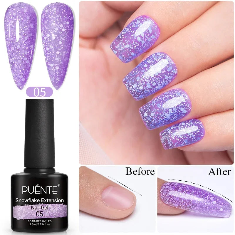 PUENTE Glitter Poly Nail Gel