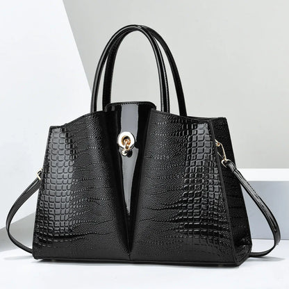 Polyester Solid Zipper Tote Bag