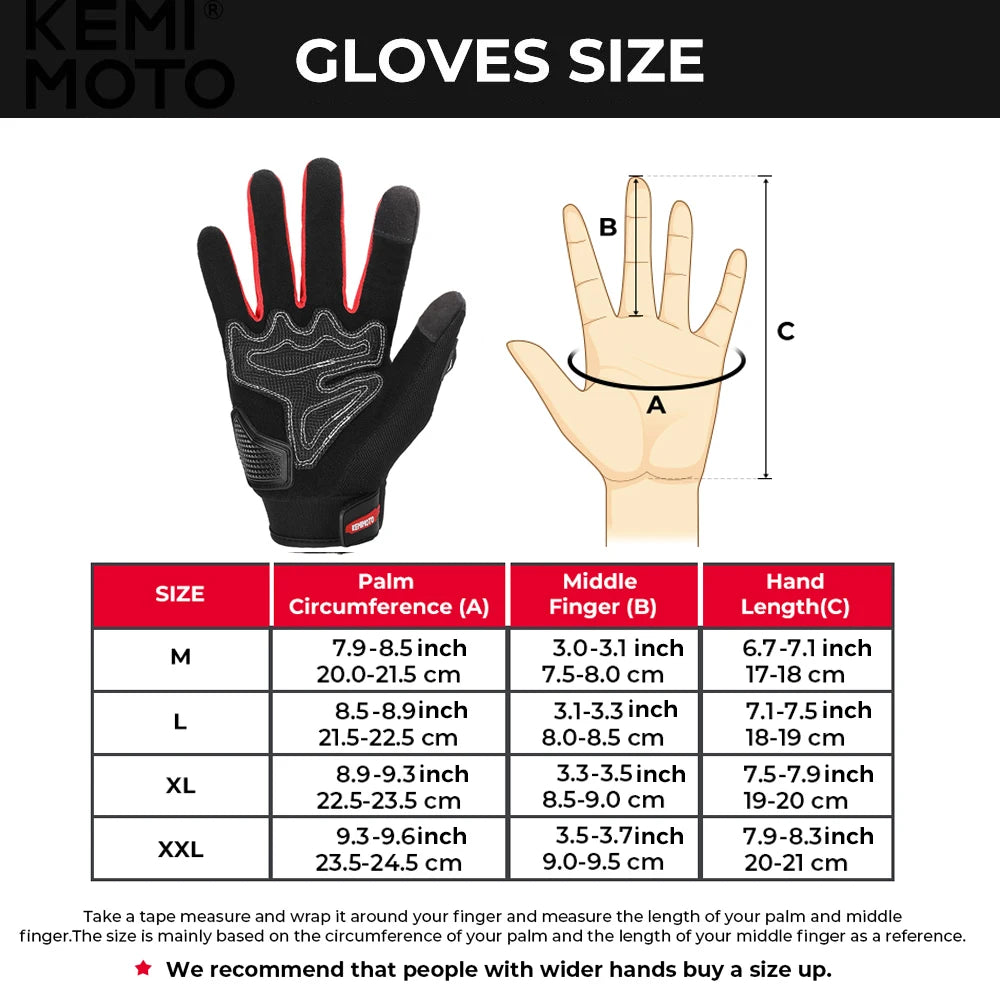 Kemimoto Knuckle Touchscreen Gloves