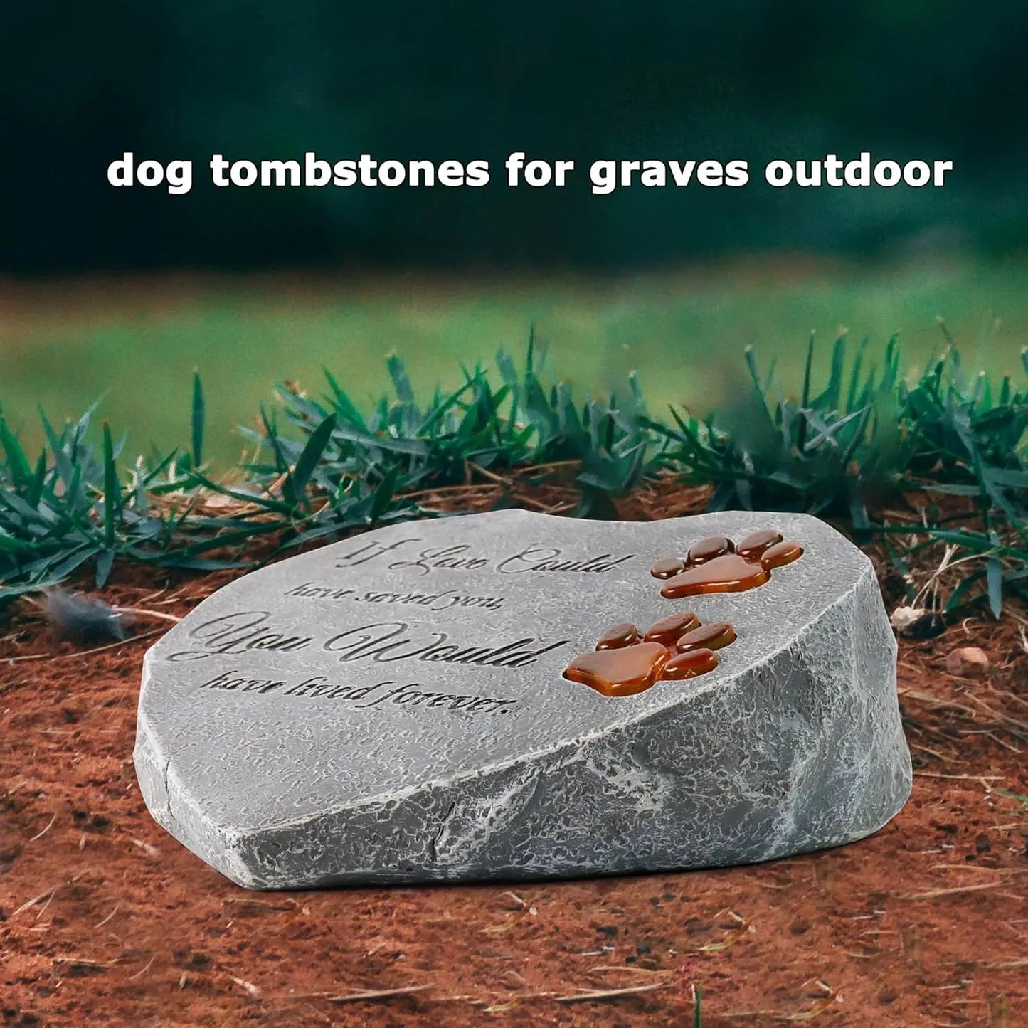 Heart-Shaped Solar Pet Memorial Stone