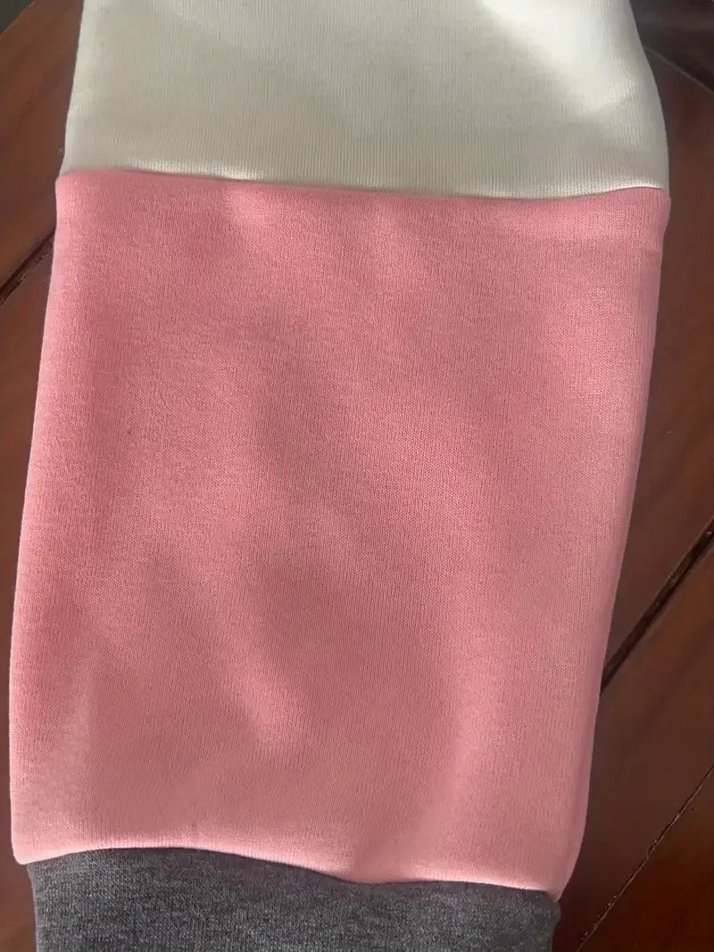 Colorblock Drawstring Hooded Sweatshirt