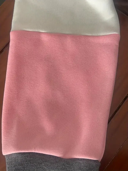 Colorblock Drawstring Hooded Sweatshirt