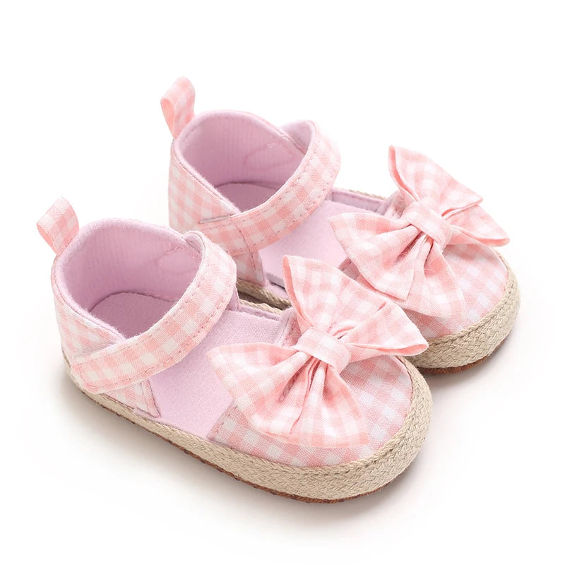 Lattice Bow Baby Shoes