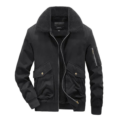 Men's Wool Collar Jacket