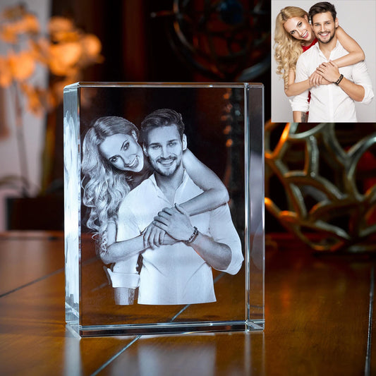 Custom Crystal Cube Photo Frame