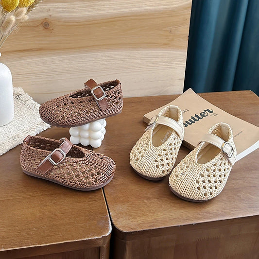 Woven Hook-and-Loop Sandals