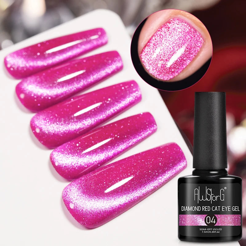 Pink Cat Eye Gel Polish