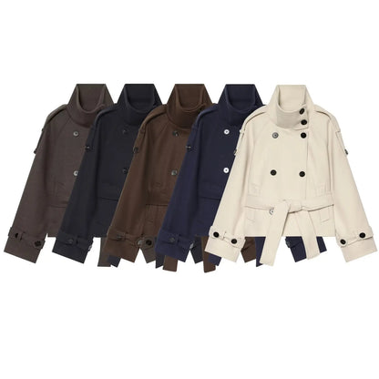 Double-Breasted Sash Coat