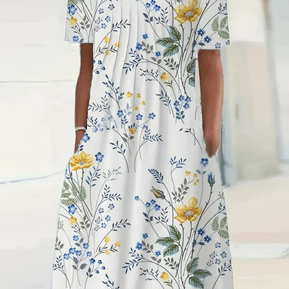 Printed Round Neck Dress