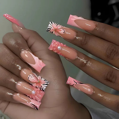 Leopard Cherry Press-On Nails