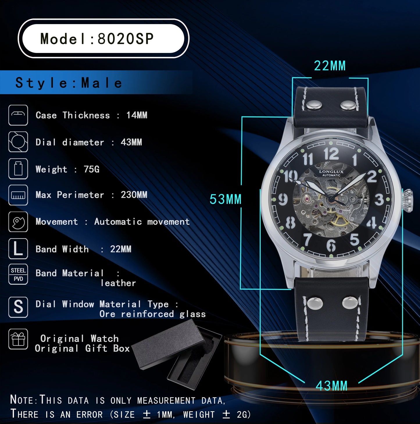 Longlux Vintage Pilot Watch