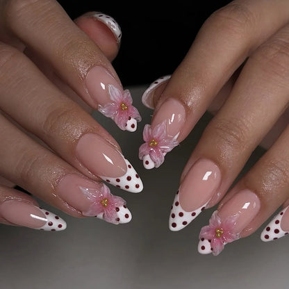 24Pcs French Ballerina Nail Tips