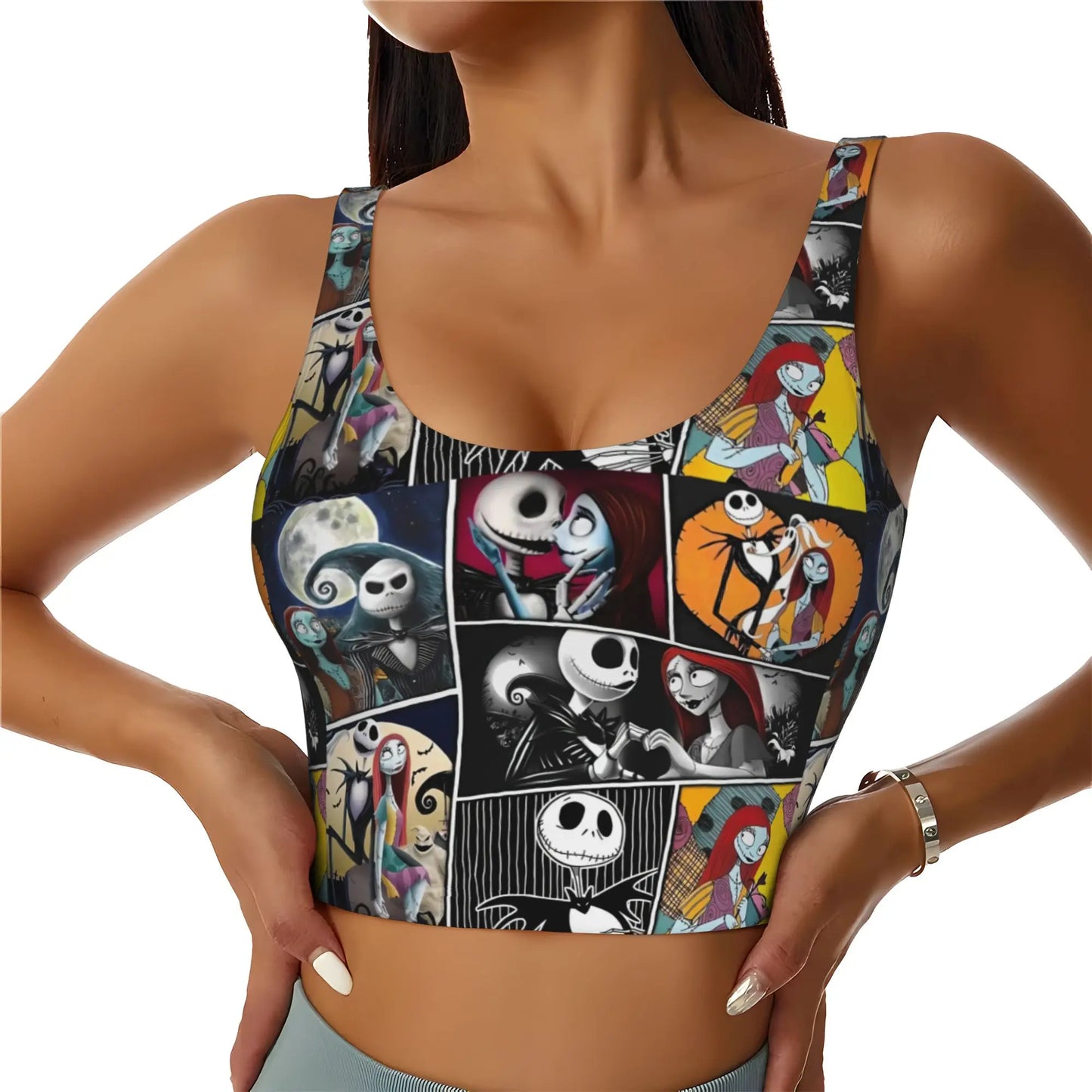 Skull Print Halloween Bra
