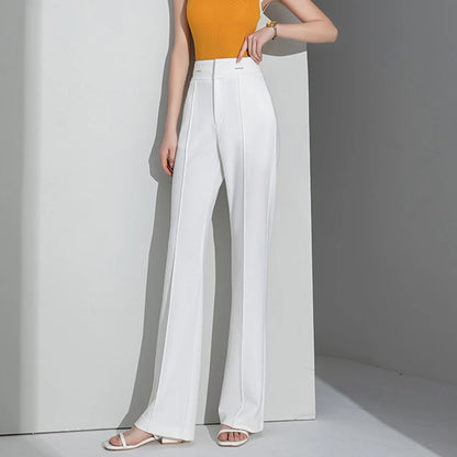 High Waist Straight Slim Pants Women