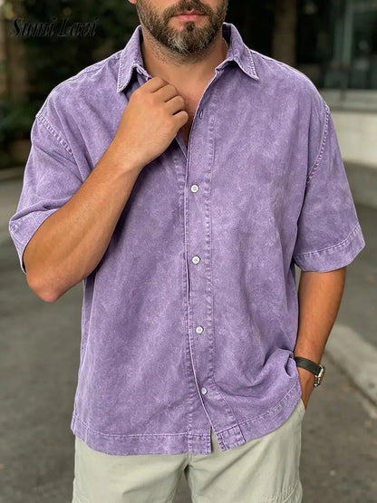 Solid Linen Casual Shirt