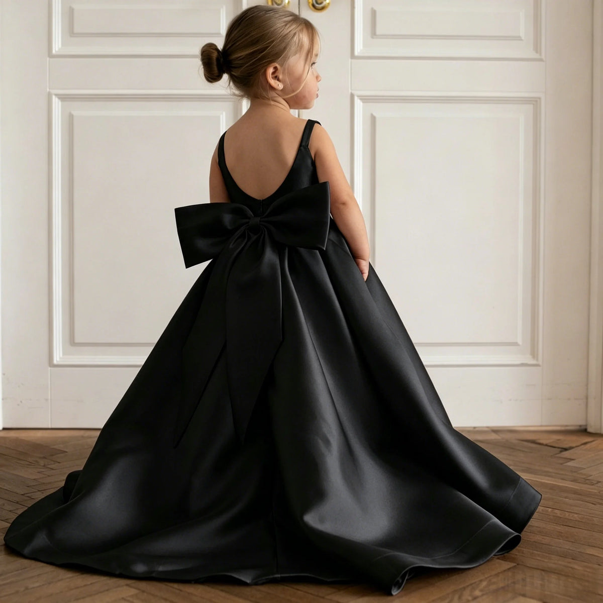 Satin A-Line Flower Girl Dress