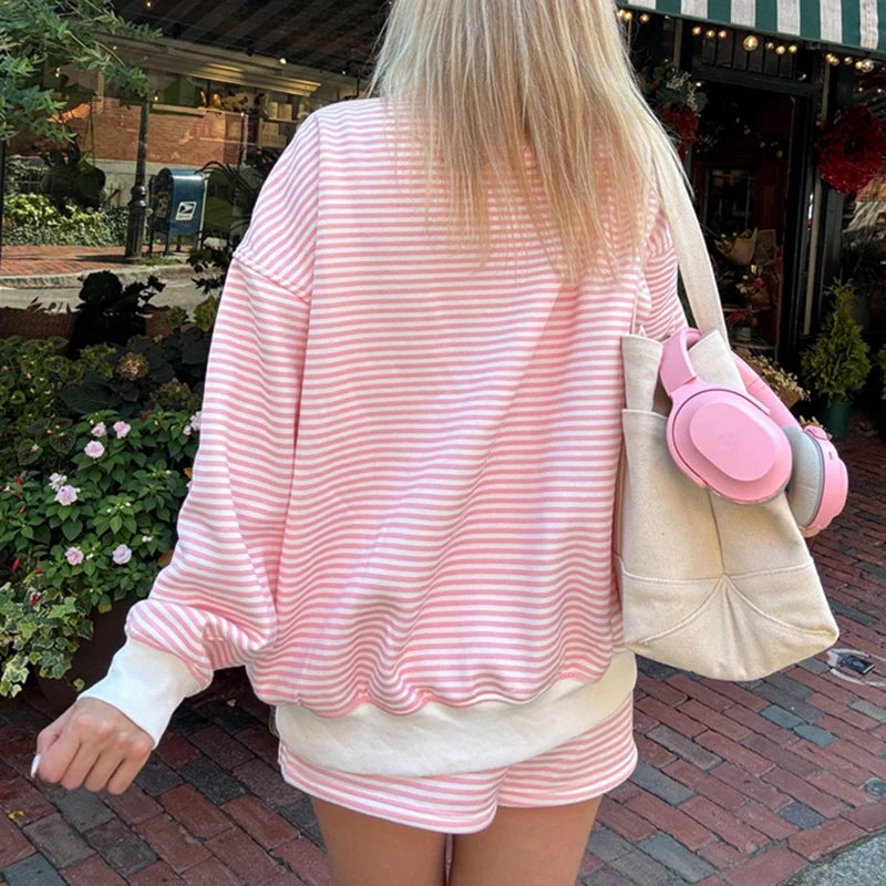 Striped Turtleneck Set