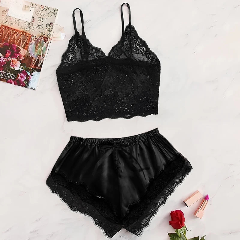 Women's Lace 2-Piece Pajama Set