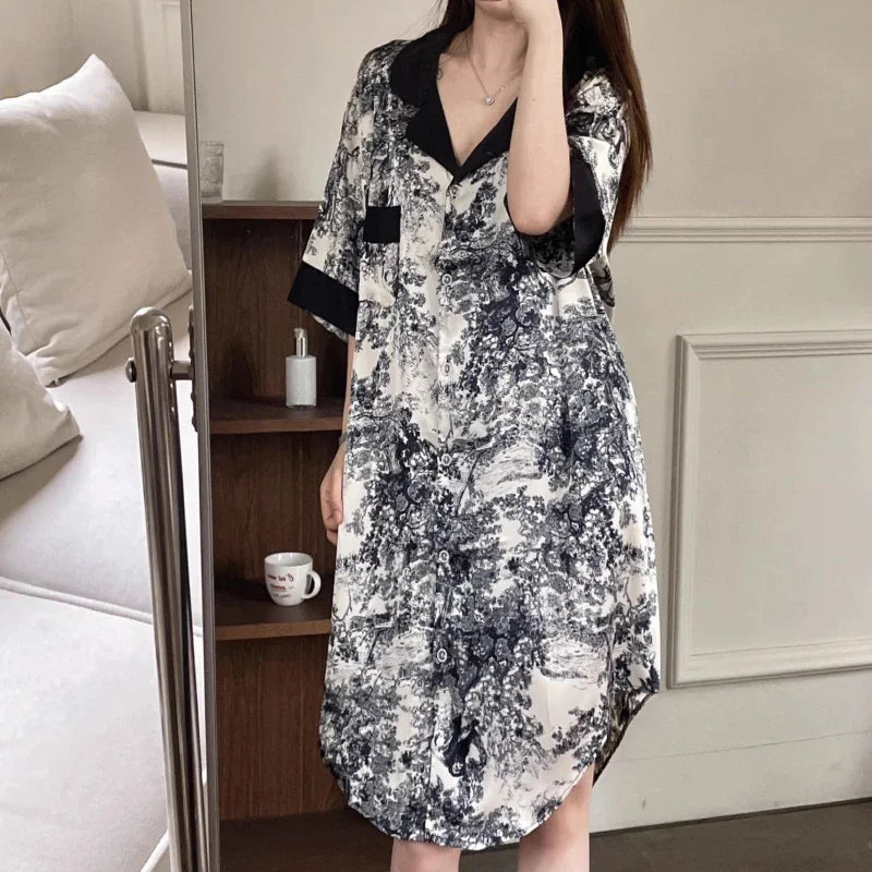 Elegant Landscape Nightskirt