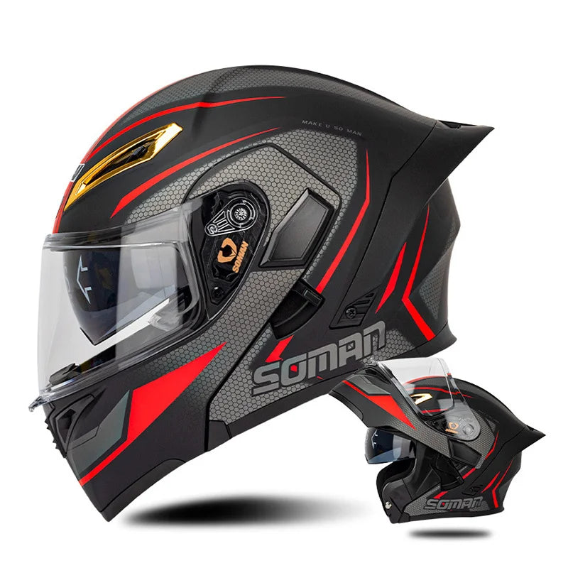 Quick-Release Dual-Lens Modular Helmet