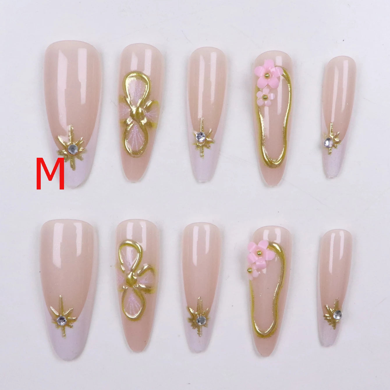 Butterfly Bow Press-On Nails