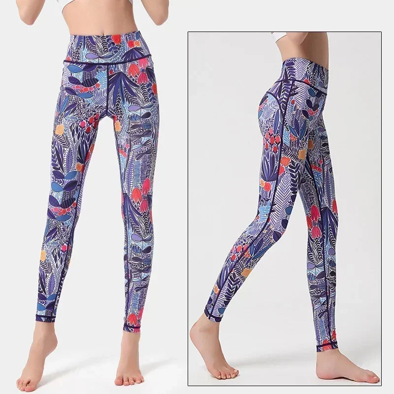 Cloud Hide Floral Push-Up Leggings