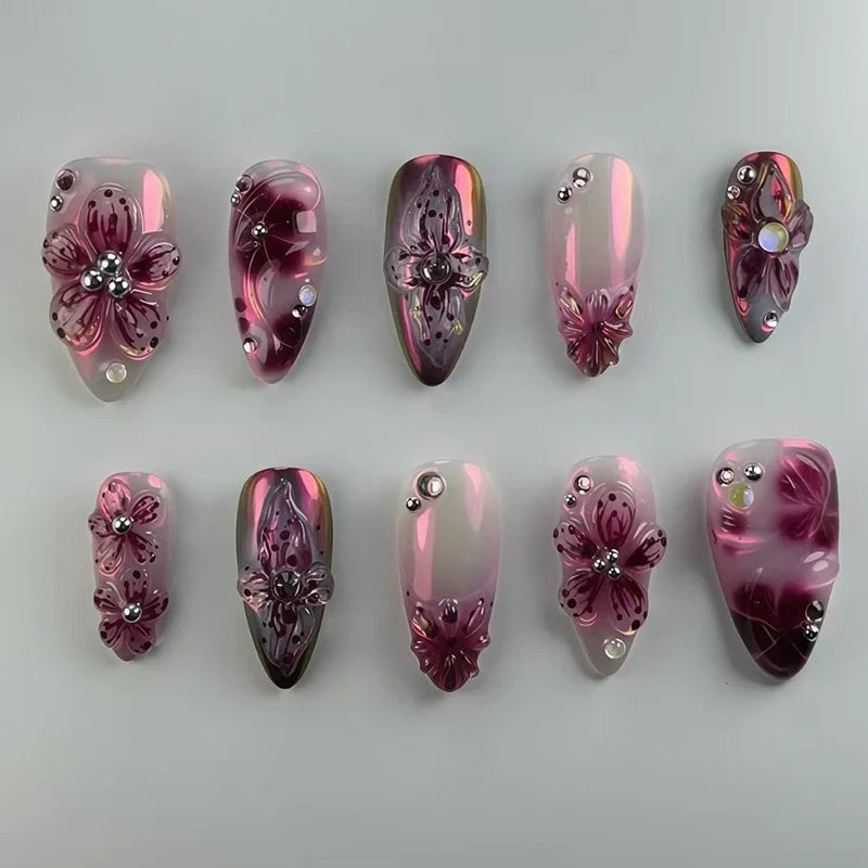 Floral Ballerina Press-On Nails