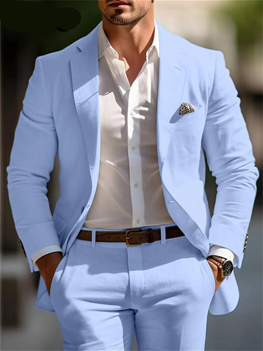 Summer Wedding Formal Solid Suit