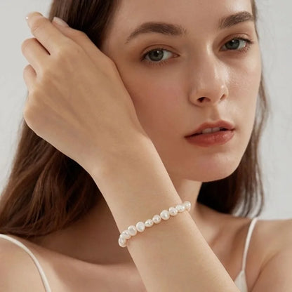 Baroque Pearl Silver Bracelet