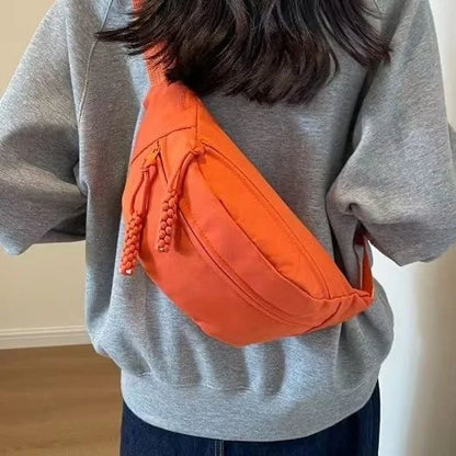 Contrast Nylon Chest Bag