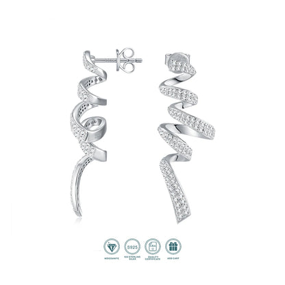 Spiral Moissanite Earrings